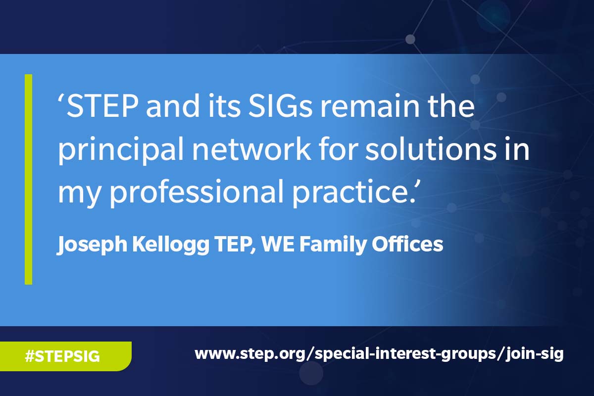 Joseph Kellogg TEP talks about Business Families SIG